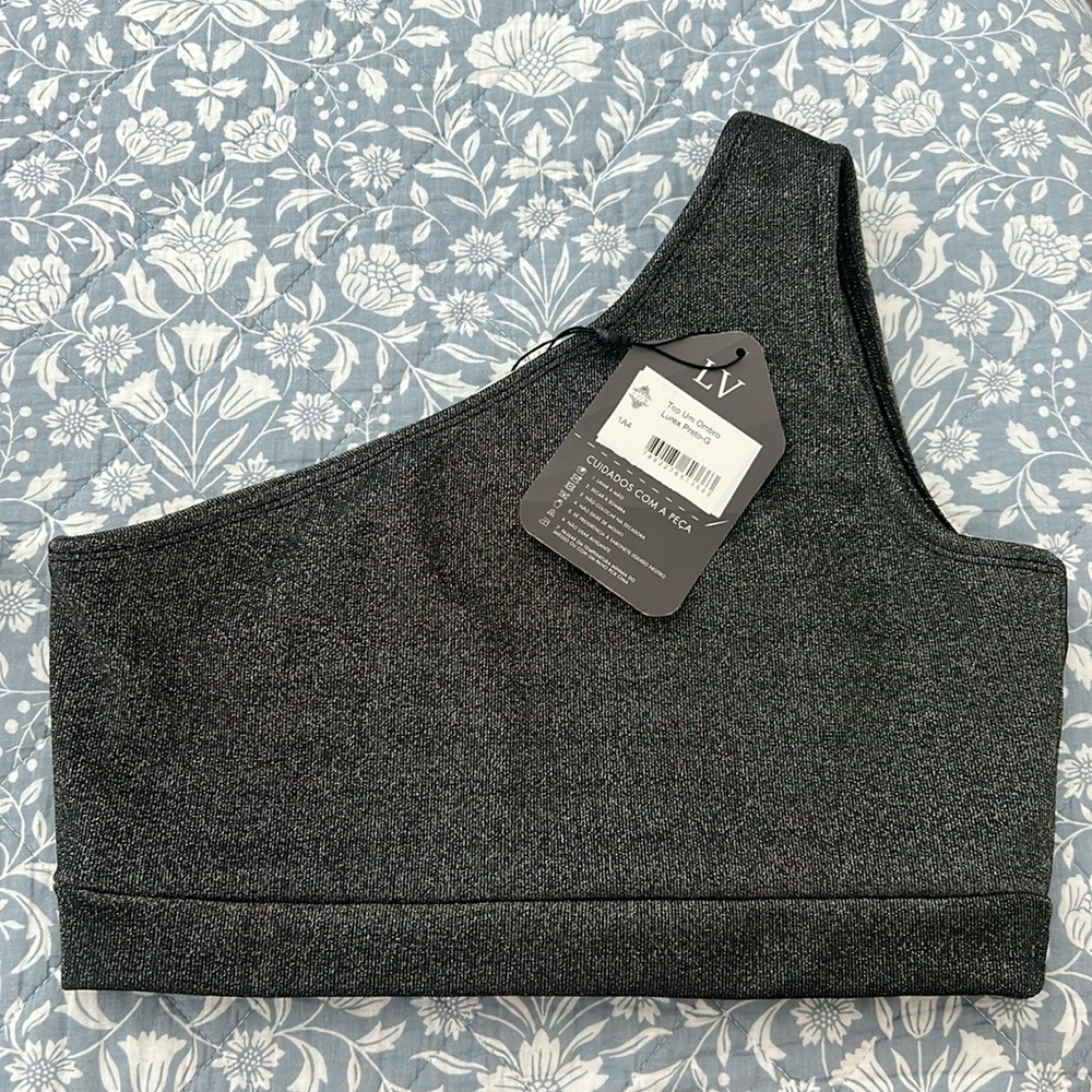 one shoulder sparkle top (never worn)